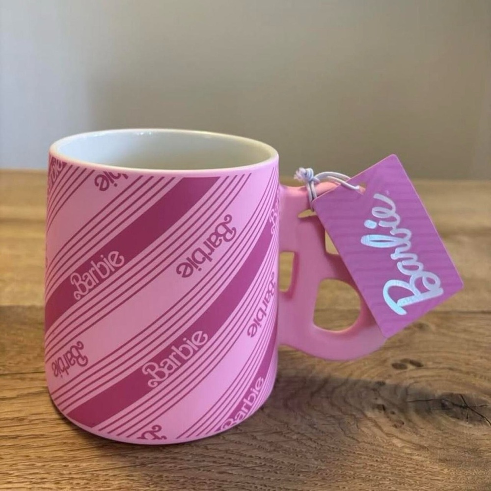 Brand New Barbie Soft Touch Matte Mug Ceramic/Stoneware 21oz Pink